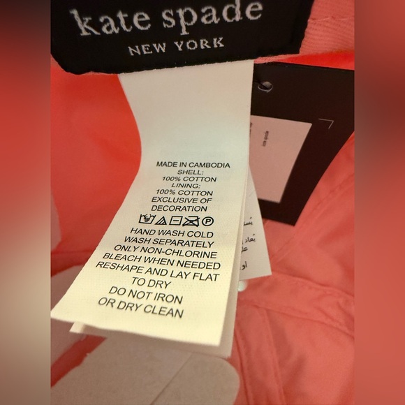 Kate Spade Baseball Cap in Grapefruit Soda (Pink) main image 8